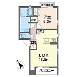 メゾンブランシュ 1LDKの間取図画像