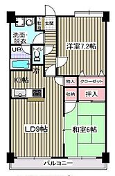 アウラ10 6階2LDKの間取り