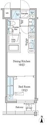 Urbanex深川住吉 1DKの間取図画像
