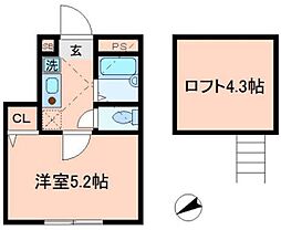 永福町ナトゥール 1Kの間取図画像