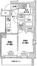 ティモーネ グランデ田端 6階2Kの間取り