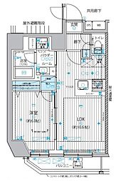 メインステージ入谷3 1LDKの間取図画像