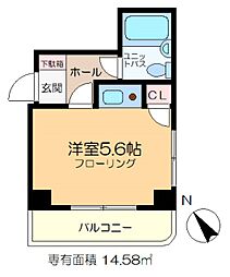 エスパッソ綾瀬 ワンルームの間取図画像