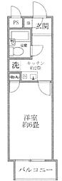 リシェス明大前 1階1Kの間取り