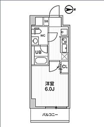 ALTERNA四つ木 1Kの間取図画像