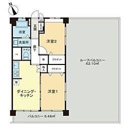 井草サマリヤマンション 2DKの間取図画像