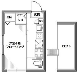 PLAISIR東高円寺 1階1Kの間取り