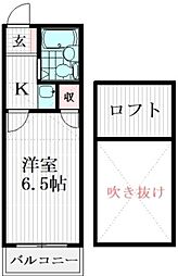 アルトーロガモウ1 1Kの間取図画像
