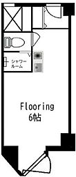五反田サンハイツ ワンルームの間取図画像