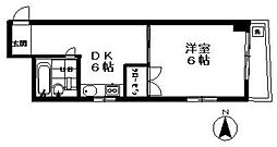 シティハイツ 1DKの間取図画像