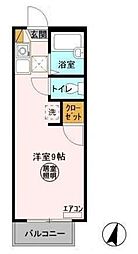 パルサイエンス ワンルームの間取図画像