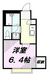 シェモアＳ 1階1Kの間取り