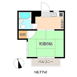 メゾン博多 1Kの間取図画像