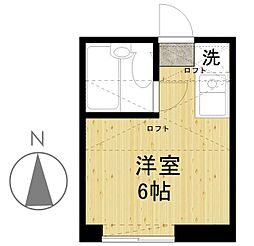 メゾンエリカ 1Kの間取図画像