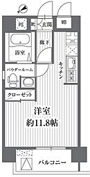 HF浅草橋レジデンス ワンルームの間取図画像