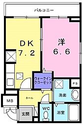 レゼル 1DKの間取図画像