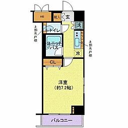 東京メトロ日比谷線 東銀座駅 徒歩3分の賃貸マンション 2階1Kの間取り
