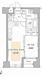 グランド・ガーラ神田 1LDKの間取図画像