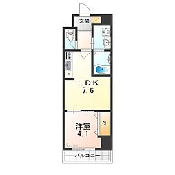 Osaka Metro今里筋線 新森古市駅 徒歩7分の賃貸マンション 3階1LDKの間取り