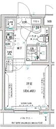 スパシエ新宿哲学堂公園 1Kの間取図画像
