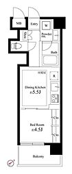 キングハウス巣鴨 1DKの間取図画像