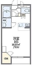 レオパレス白井2 1Kの間取図画像