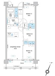 プレディアコート鷺沼 3LDKの間取図画像