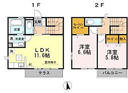 柚子季4 2LDKの間取図画像