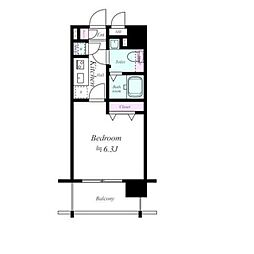 MAINSTAGE蒲田3 1Kの間取図画像
