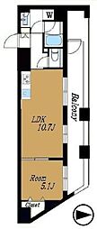 メイクスデザイン高田馬場 1LDKの間取図画像