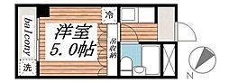 シリウス相之川 ワンルームの間取図画像