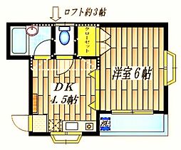 ピア.カルデナーレ 1DKの間取図画像