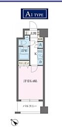 KDXレジデンス森下千歳 1Kの間取図画像