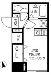 SKgarden葛西 ワンルームの間取図画像