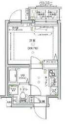 東急池上線 長原駅 徒歩9分の賃貸マンション 1階1Kの間取り