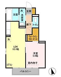 ドルニエ 1LDKの間取図画像