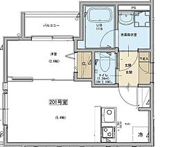 KEIAI RESIDENCE 北野 1LDKの間取図画像