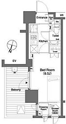 パークキューブ笹塚 3階1Kの間取り
