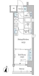 アーバネックス浅草 6階1DKの間取り