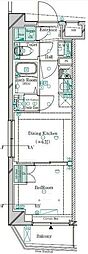 ガリシア新宿西落合2 1DKの間取図画像