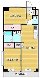 リファレンス蕨 2LDKの間取図画像