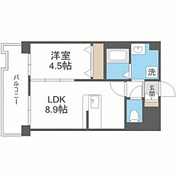 レトワール小笹 1LDKの間取図画像