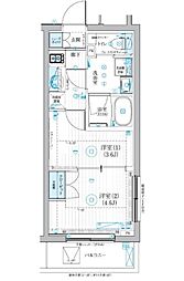 ブライズ二子新地 2Kの間取図画像