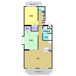 サニーサイドK2 2LDKの間取図画像