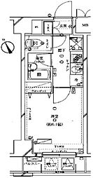 ライジングプレイス蒲田南 3階1Kの間取り