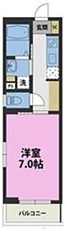 ベルヴィ 1Kの間取図画像
