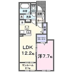 グラン・オーブ 1LDKの間取図画像