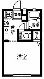 フェリーチェ 1Kの間取図画像