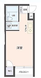 Alivio中延 ワンルームの間取図画像