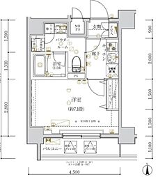 ARCOBALENOKAMEIDO 1Kの間取図画像